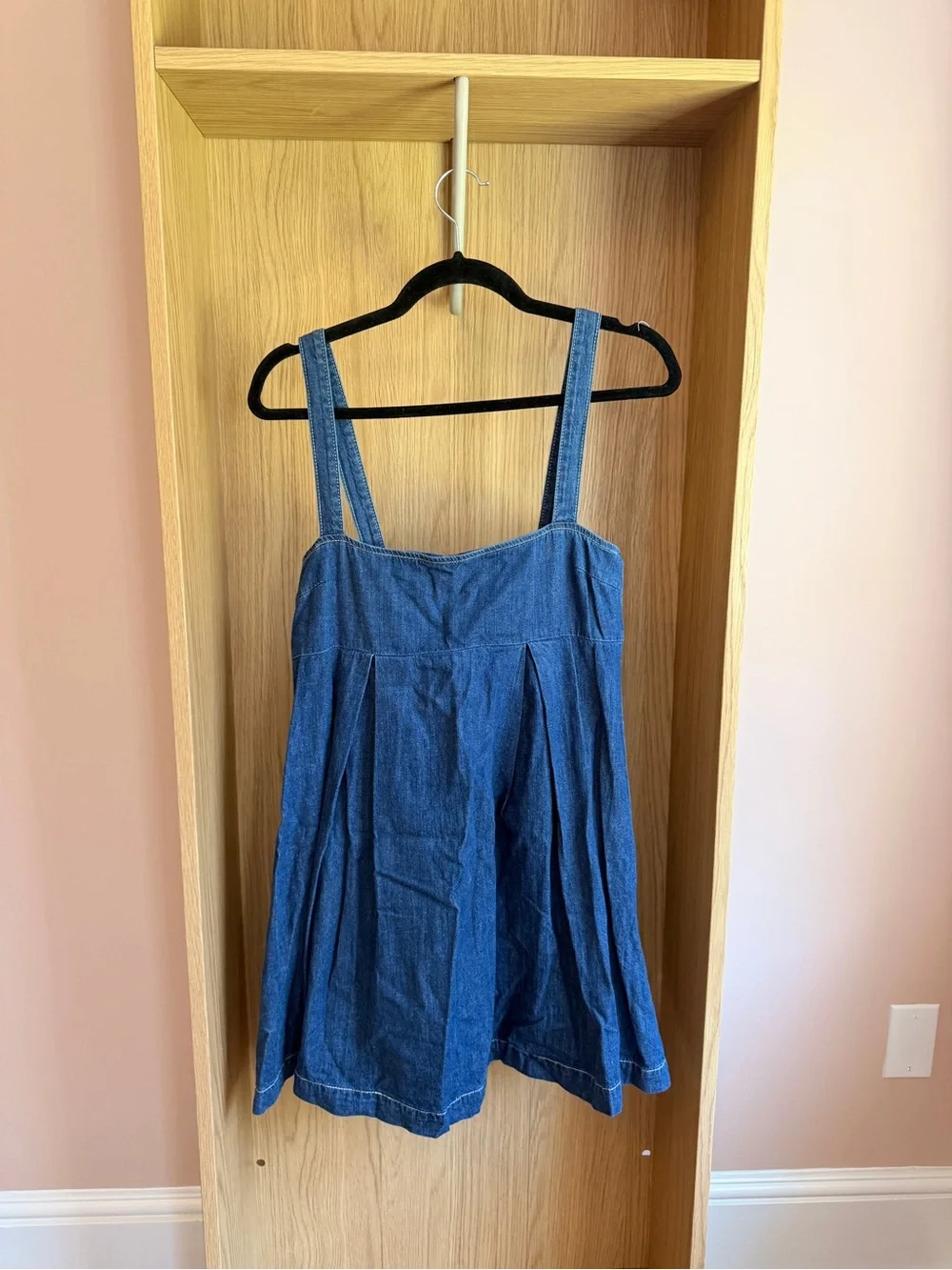 Reformation Cecil Denim Square-Neck Mini Dress - Picture 4 of 7